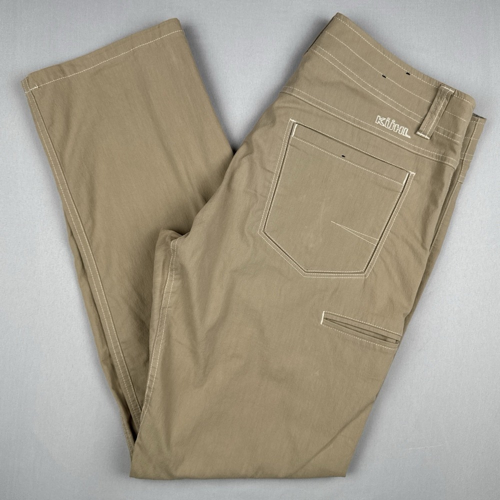 KÜHL Slax Pants Mens 33x30 Khaki Stretch Hiking Outdoor Chino 5090